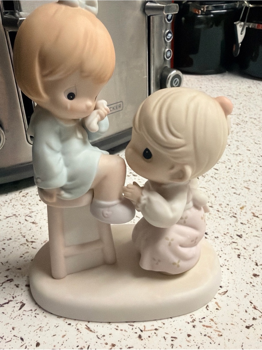 Precious Moments Pastel Children Figurine in Blue and Pink
